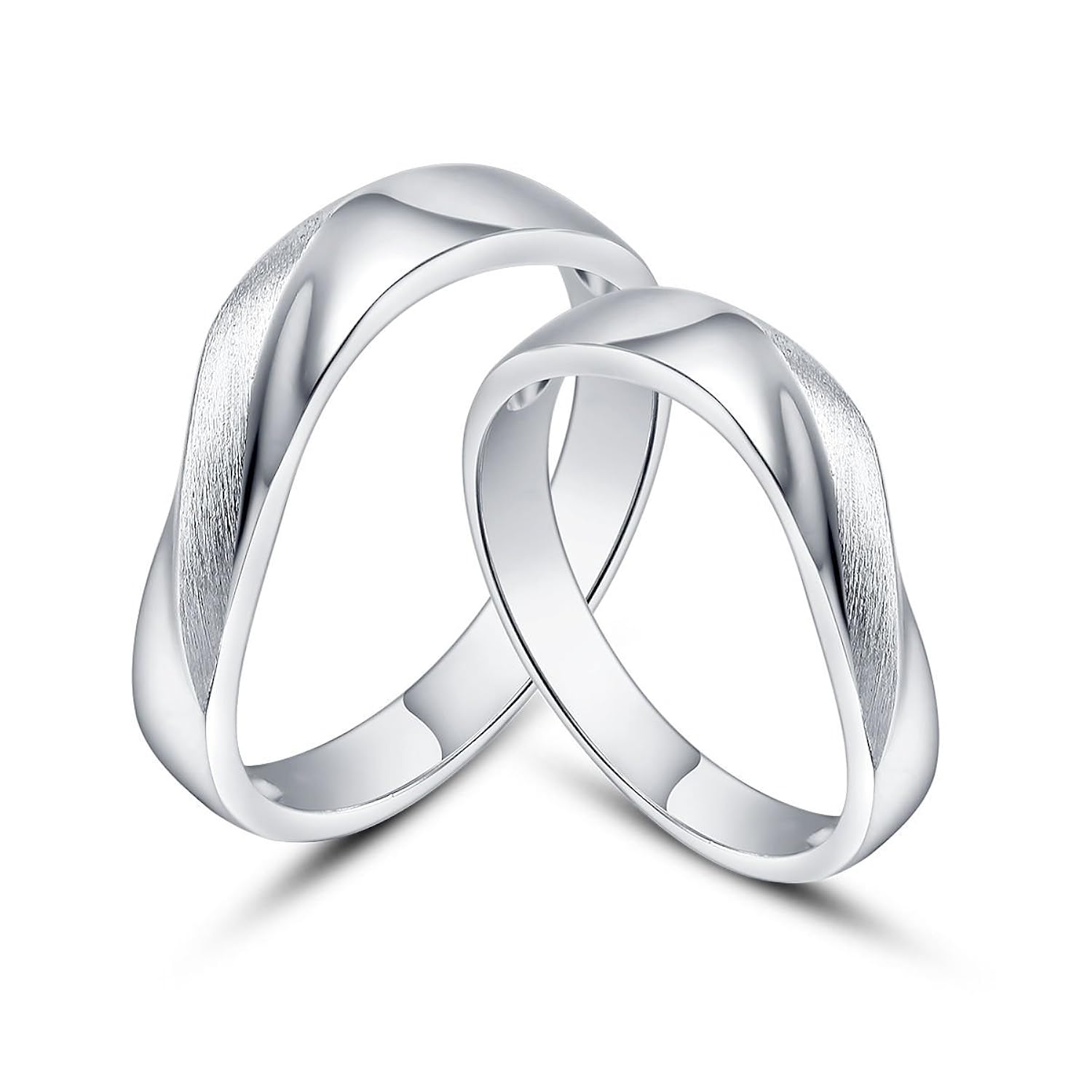 925纯银戒指女 天荒地老 真爱誓言 婚戒 单戒 磨砂 镀白金款(10-16号